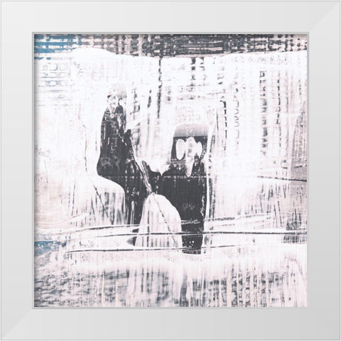 Amaze V White Modern Wood Framed Art Print by Aryai, Sia