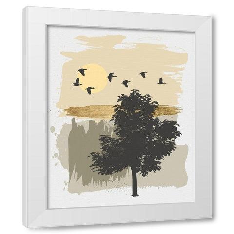 Leaving Home White Modern Wood Framed Art Print by Saunders, Alonzo
