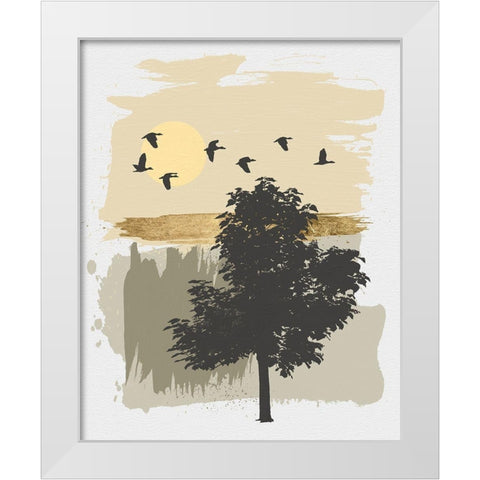Leaving Home White Modern Wood Framed Art Print by Saunders, Alonzo