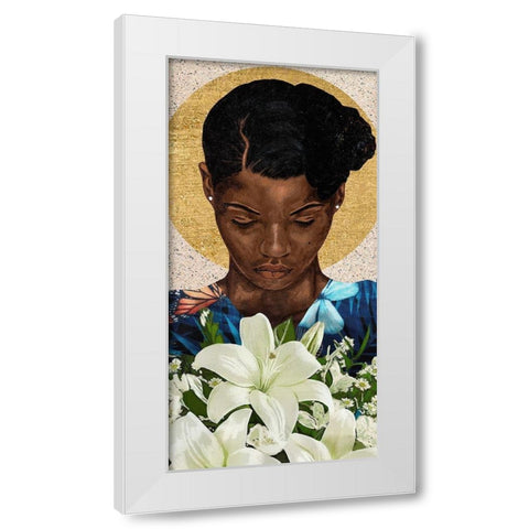Meditation II White Modern Wood Framed Art Print by Saunders, Alonzo