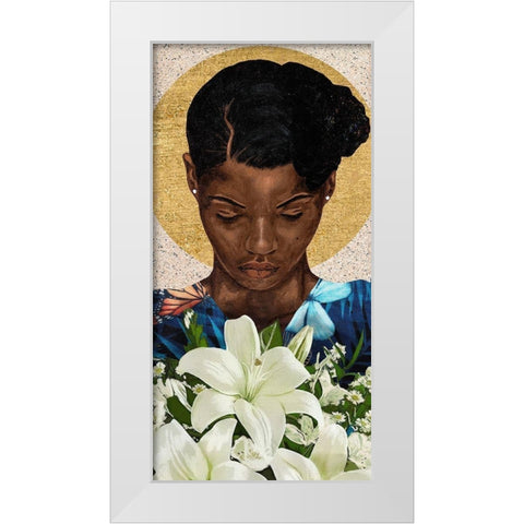 Meditation II White Modern Wood Framed Art Print by Saunders, Alonzo