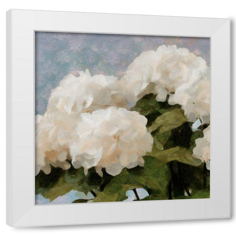 Sunday Flowers I White Modern Wood Framed Art Print by Saunders, Alonzo