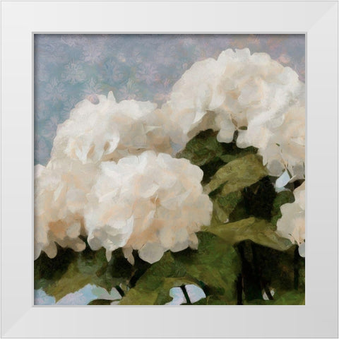 Sunday Flowers I White Modern Wood Framed Art Print by Saunders, Alonzo