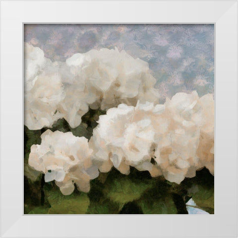 Sunday Flowers II White Modern Wood Framed Art Print by Saunders, Alonzo
