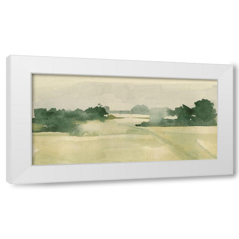 Watercolor Pasture I White Modern Wood Framed Art Print by Caroline, Emma