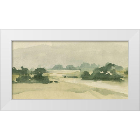Watercolor Pasture II White Modern Wood Framed Art Print by Caroline, Emma