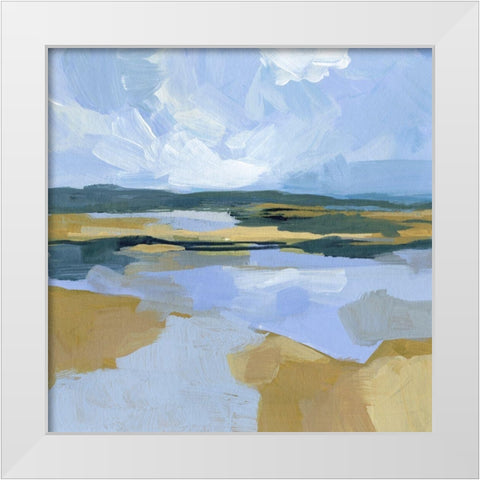 Seaside Mire I White Modern Wood Framed Art Print by Barnes, Victoria