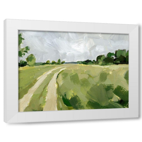 Meadow Trail I White Modern Wood Framed Art Print by Barnes, Victoria