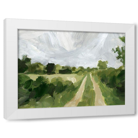 Meadow Trail II White Modern Wood Framed Art Print by Barnes, Victoria