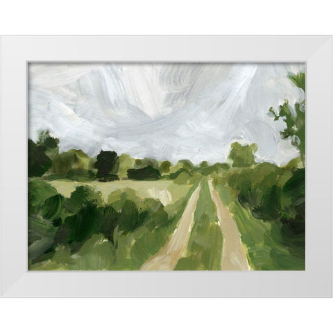 Meadow Trail II White Modern Wood Framed Art Print by Barnes, Victoria