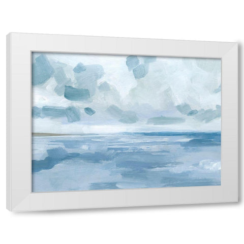 Calm Seascape I White Modern Wood Framed Art Print by Barnes, Victoria