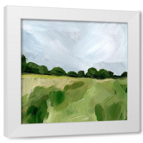 Field Path I White Modern Wood Framed Art Print by Barnes, Victoria