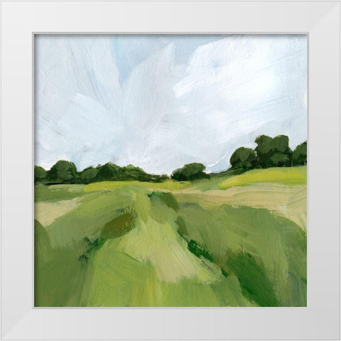 Field Path II White Modern Wood Framed Art Print by Barnes, Victoria