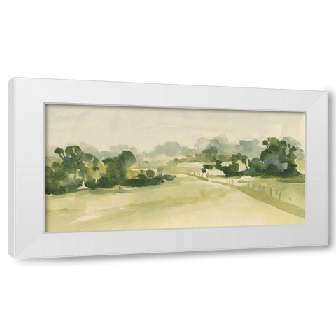 Verdant Pasture I White Modern Wood Framed Art Print by Caroline, Emma