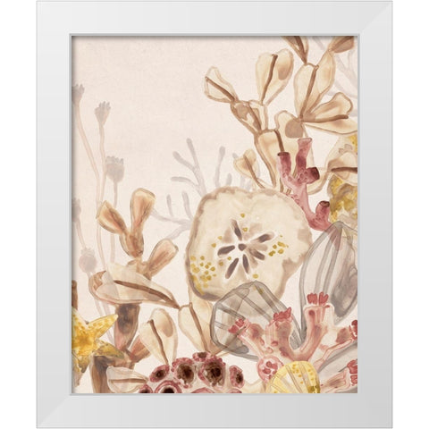 Ocean Nostalgia I White Modern Wood Framed Art Print by Vess, June Erica