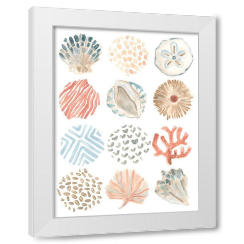Ocean Patterns I White Modern Wood Framed Art Print by Vess, June Erica