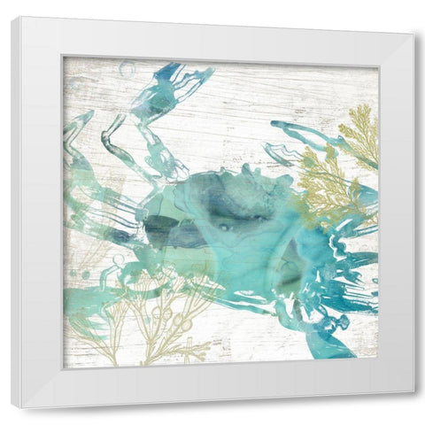 Jeweled Crustacean I White Modern Wood Framed Art Print by Vess, June Erica