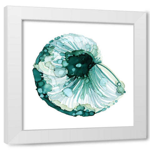 Blue Barnacle I White Modern Wood Framed Art Print by Popp, Grace