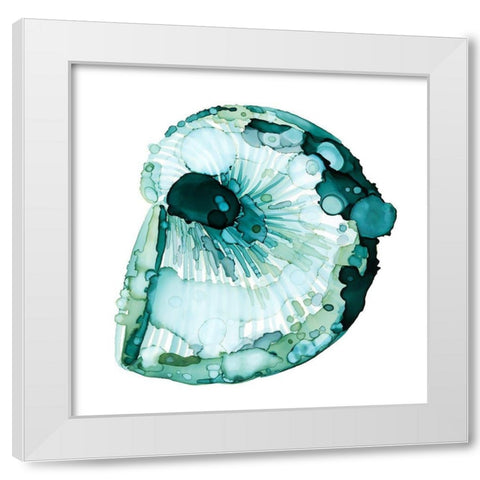 Blue Barnacle II White Modern Wood Framed Art Print by Popp, Grace