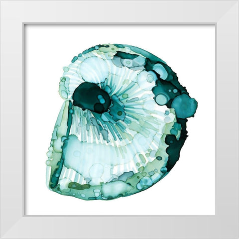 Blue Barnacle II White Modern Wood Framed Art Print by Popp, Grace