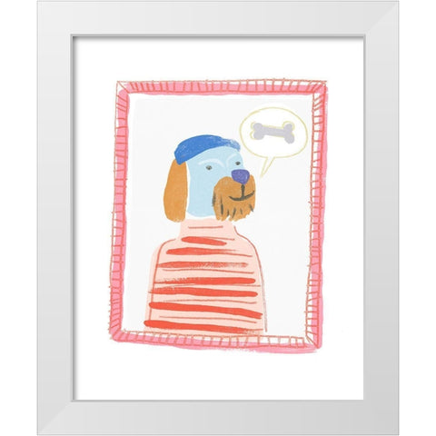 Cameo Characters IV White Modern Wood Framed Art Print by Vess, June Erica