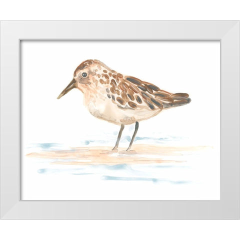 Pretty Piper II White Modern Wood Framed Art Print by Vess, June Erica