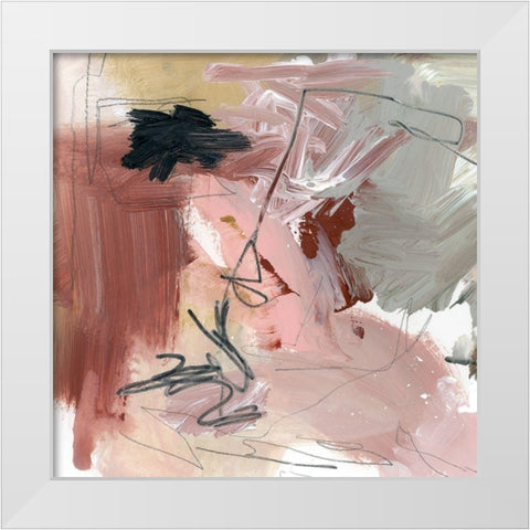 Pale Scribble II White Modern Wood Framed Art Print by Parker, Jennifer Paxton