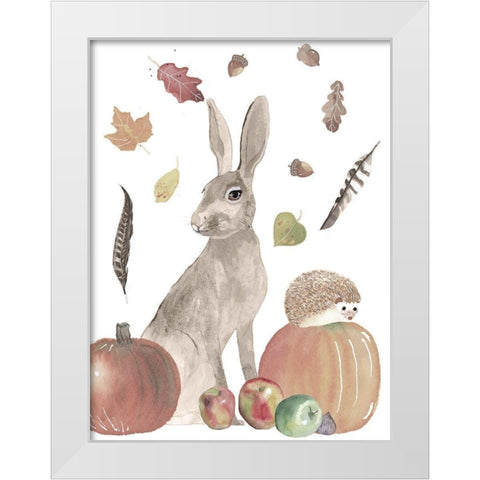Cute Autumn Forest II White Modern Wood Framed Art Print by Longley, Alicia