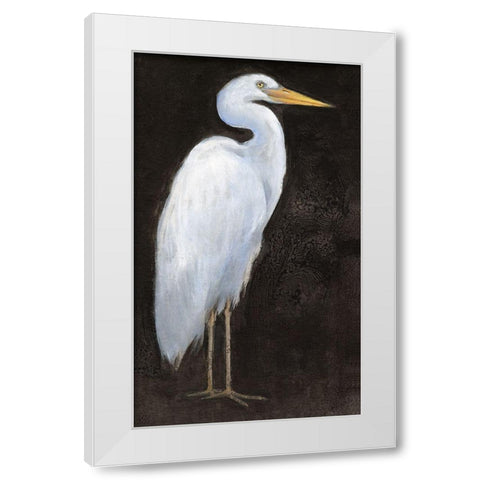 White Heron Portrait I White Modern Wood Framed Art Print by OToole, Tim