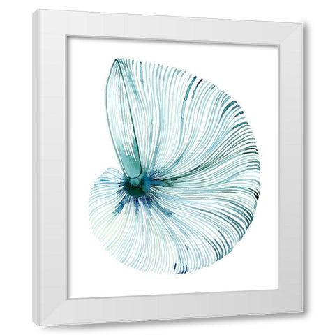 Eye of the Ocean I White Modern Wood Framed Art Print by Popp, Grace