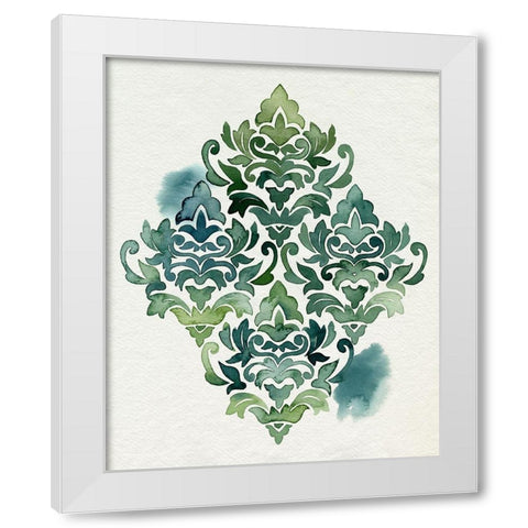 Algae and Azule Motif I White Modern Wood Framed Art Print by Popp, Grace