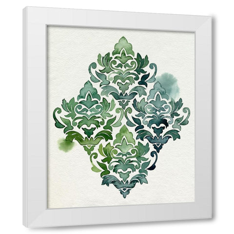 Algae and Azule Motif II White Modern Wood Framed Art Print by Popp, Grace