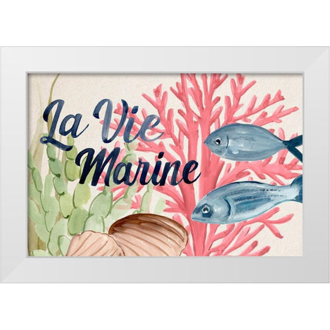 Pastel Mer I White Modern Wood Framed Art Print by Warren, Annie