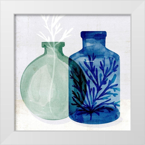 Sea Glass Vase II White Modern Wood Framed Art Print by Warren, Annie