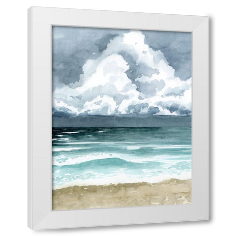 South Beach Storm I White Modern Wood Framed Art Print by Popp, Grace