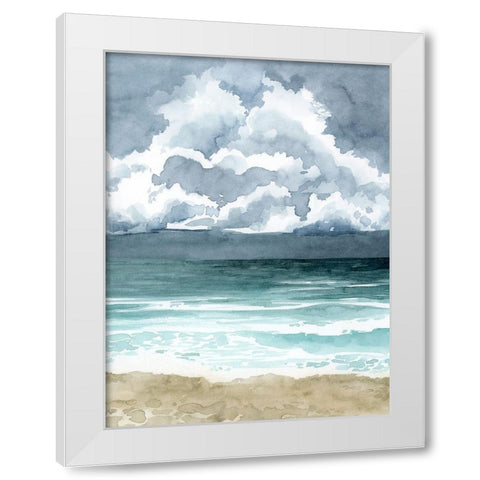 South Beach Storm II White Modern Wood Framed Art Print by Popp, Grace