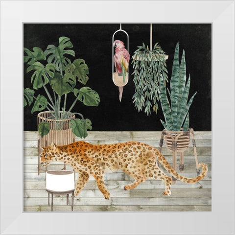 Jungle Home III White Modern Wood Framed Art Print by Wang, Melissa