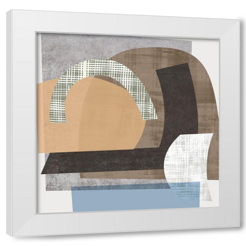 Scribble Fabrics I White Modern Wood Framed Art Print by Wang, Melissa