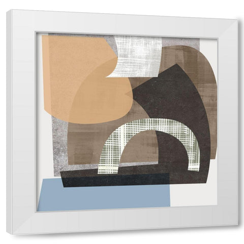 Scribble Fabrics II White Modern Wood Framed Art Print by Wang, Melissa