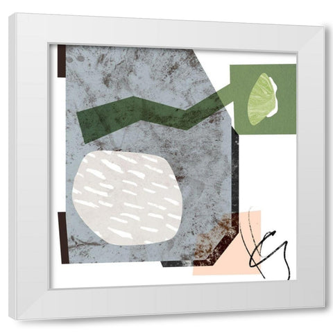 Ocean Stones I White Modern Wood Framed Art Print by Wang, Melissa