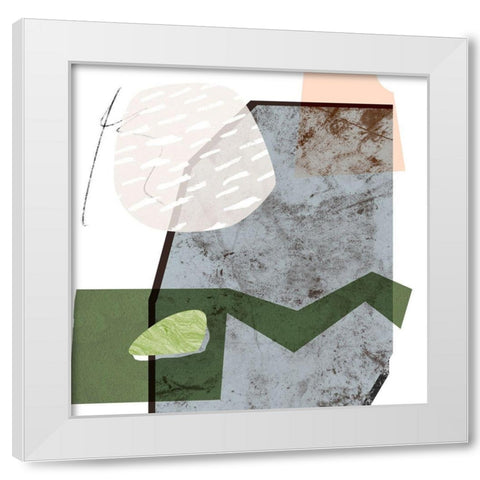 Ocean Stones II White Modern Wood Framed Art Print by Wang, Melissa