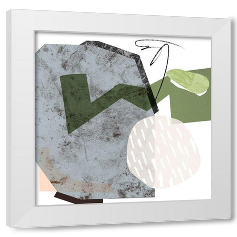 Ocean Stones III White Modern Wood Framed Art Print by Wang, Melissa