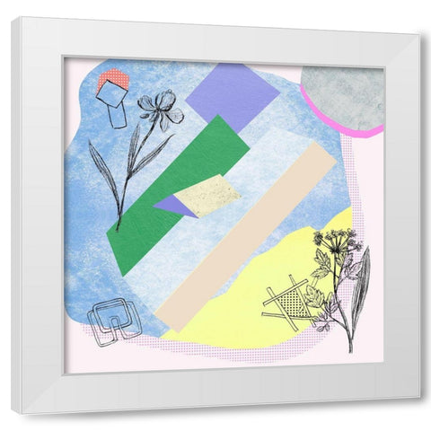 Flower-Field IV White Modern Wood Framed Art Print by Wang, Melissa