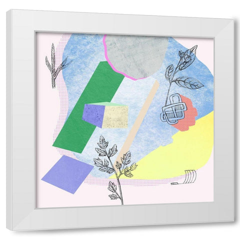 Flower-Field VI White Modern Wood Framed Art Print by Wang, Melissa