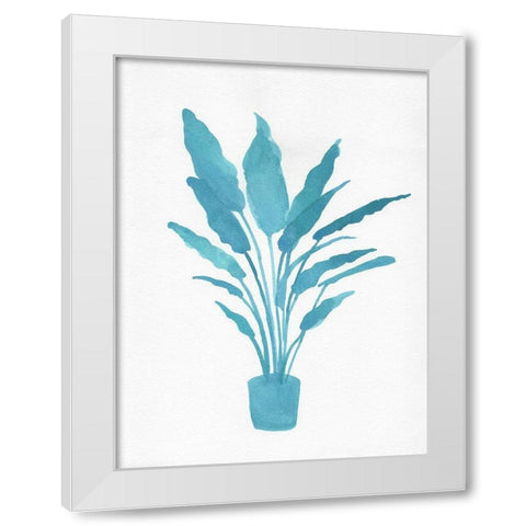 Watercolor House Plant I White Modern Wood Framed Art Print by Green, Jacob