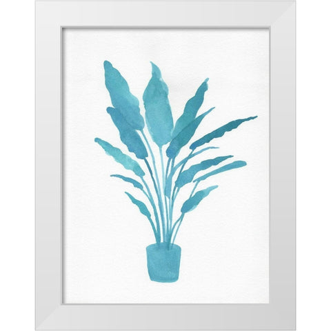 Watercolor House Plant I White Modern Wood Framed Art Print by Green, Jacob