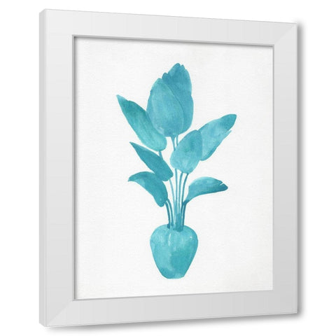 Watercolor House Plant II White Modern Wood Framed Art Print by Green, Jacob