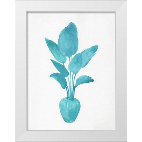 Watercolor House Plant II White Modern Wood Framed Art Print by Green, Jacob
