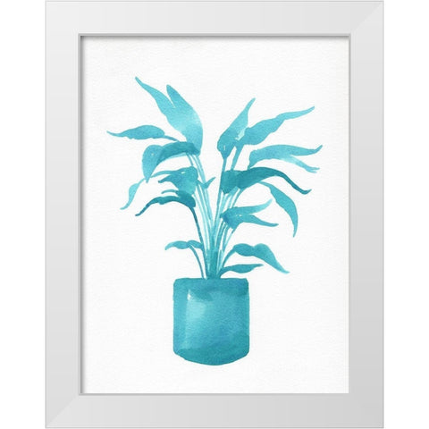 Watercolor House Plant IV White Modern Wood Framed Art Print by Green, Jacob