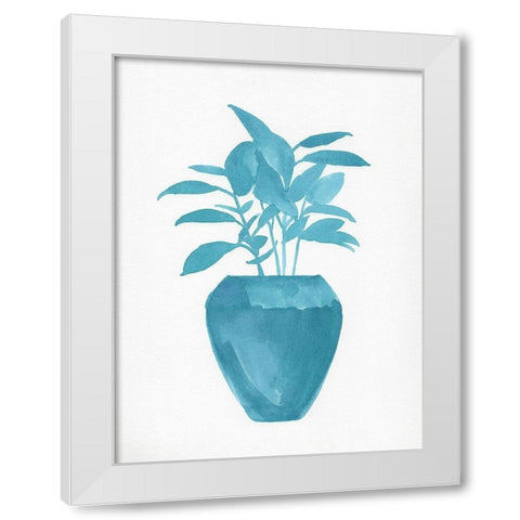 Watercolor House Plant V White Modern Wood Framed Art Print by Green, Jacob